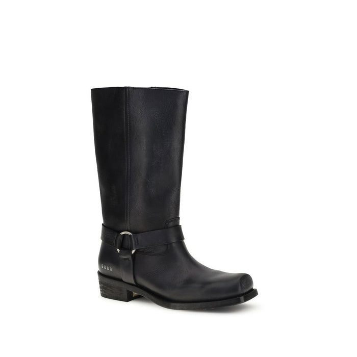 Golden Goose 100% Calf Leather Bos Taurus boot in black — view 2