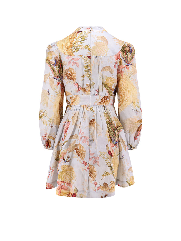 Zimmermann Dresses Light Blue Palm Floral Linen