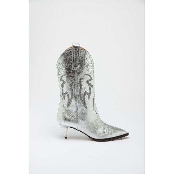 Moschino 100% Viscose boot in silver
