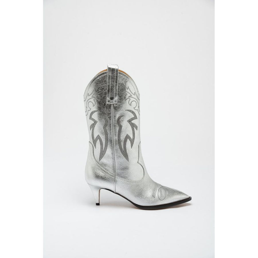Moschino 100% Viscose boot in silver