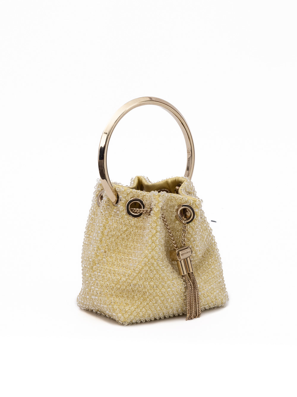 Yellow Bon Micro Crystals Bucket Bag