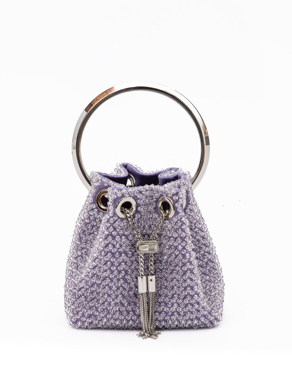 Light Purple Bon Micro Crystals Bucket Bag