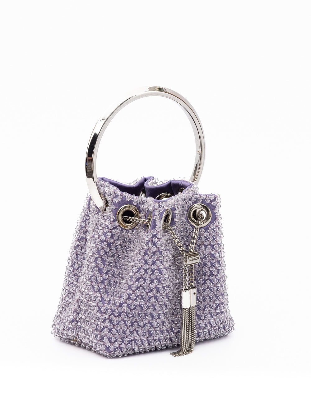 Light Purple Bon Micro Crystals Bucket Bag