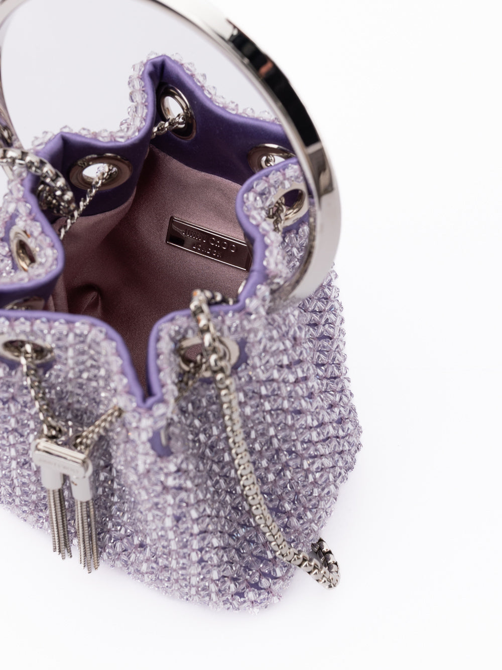Light Purple Bon Micro Crystals Bucket Bag