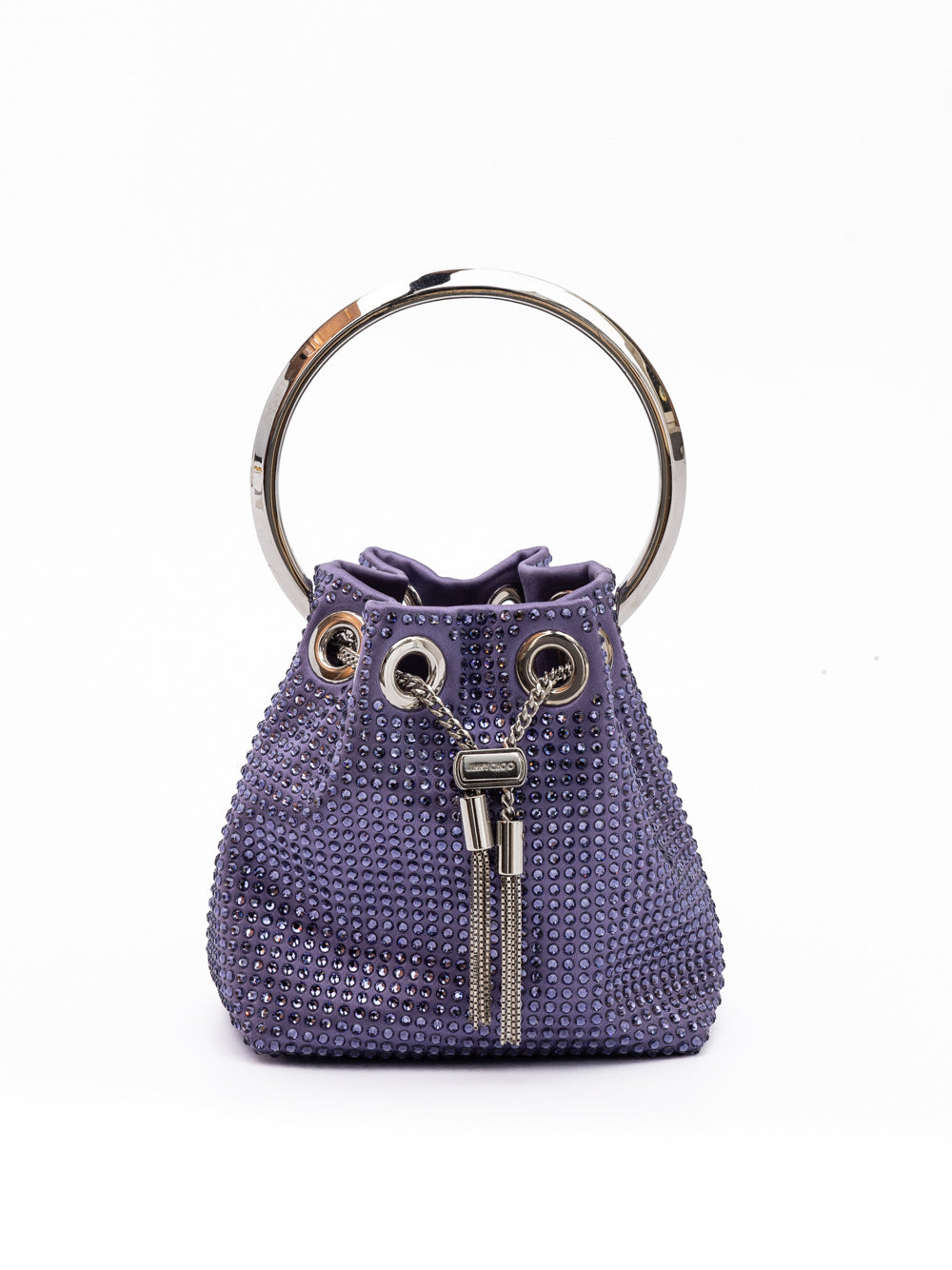Purple Bon Micro Crystals Bucket Bag