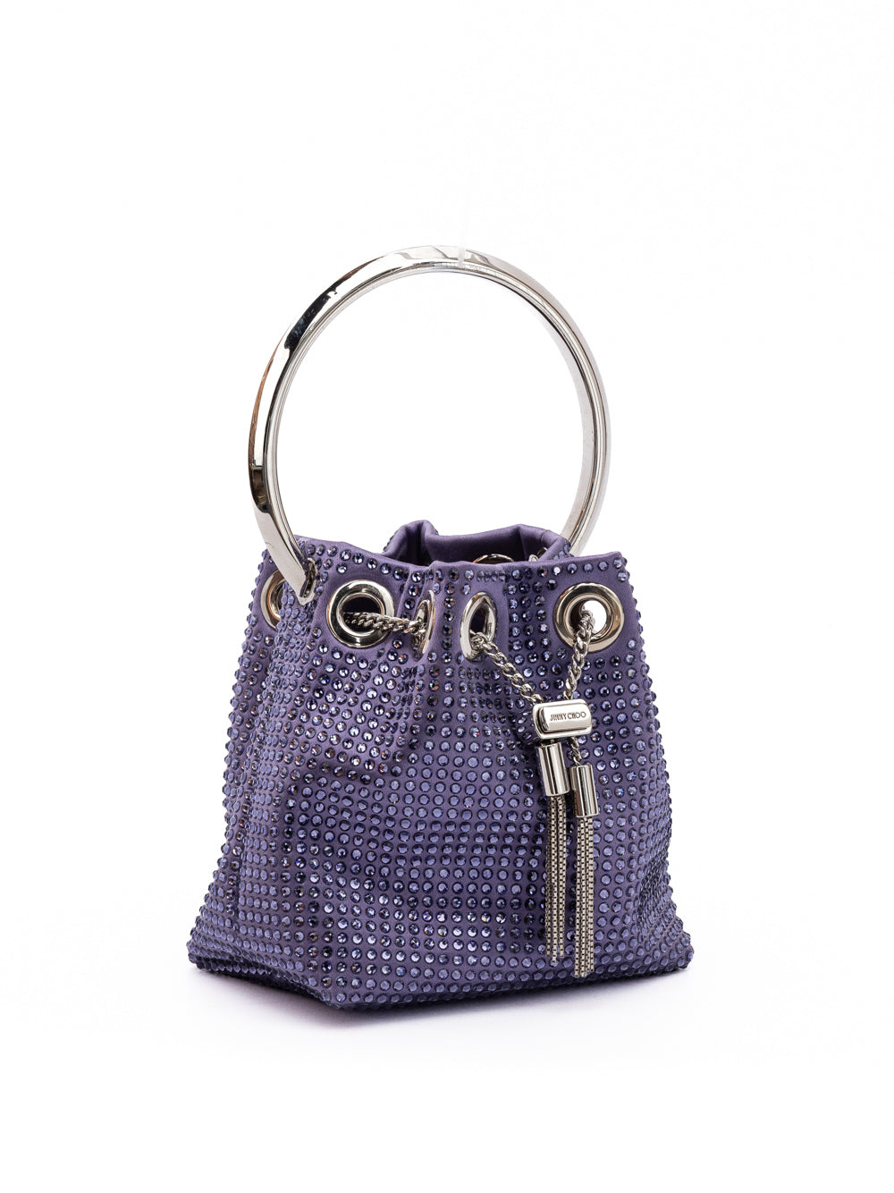 Purple Bon Micro Crystals Bucket Bag