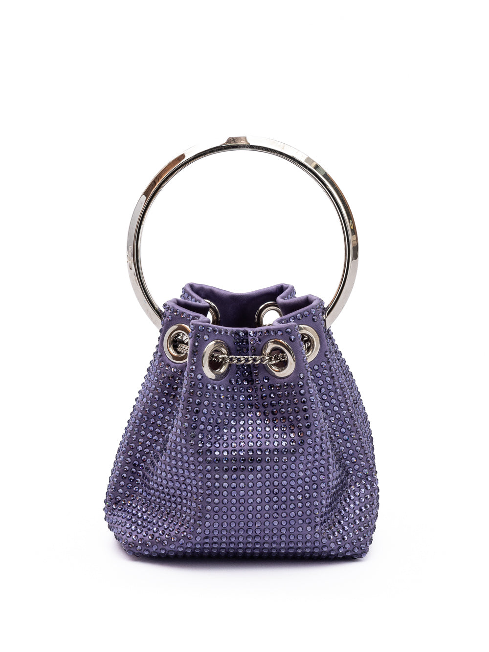 Purple Bon Micro Crystals Bucket Bag