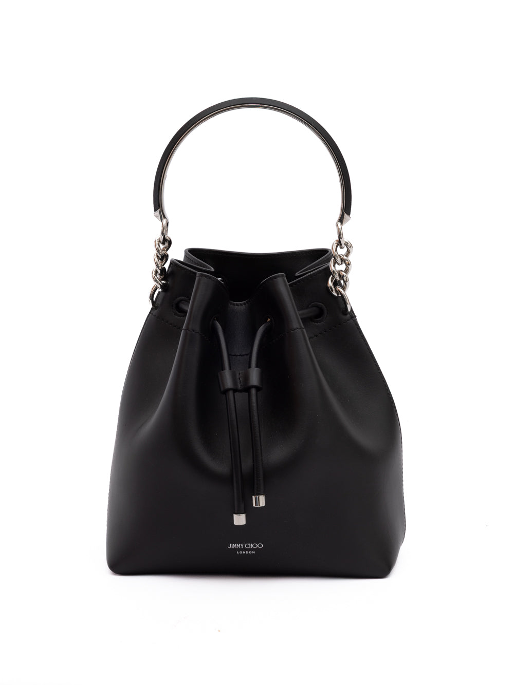Black Bon Leather Bucket Bag
