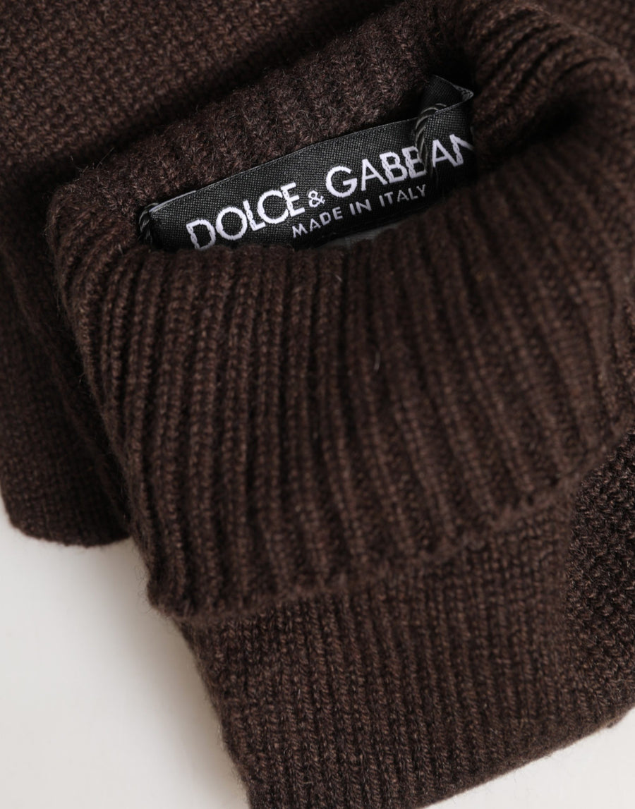Dolce & Gabbana 100% Cashmere gloves in brown