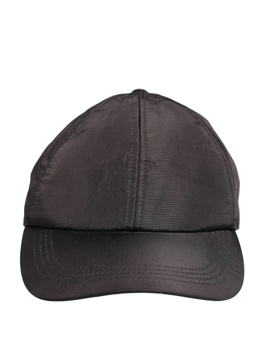 Dolce & Gabbana HAT9977 90% Cotton 10% Lamb Leather baseball cap in black