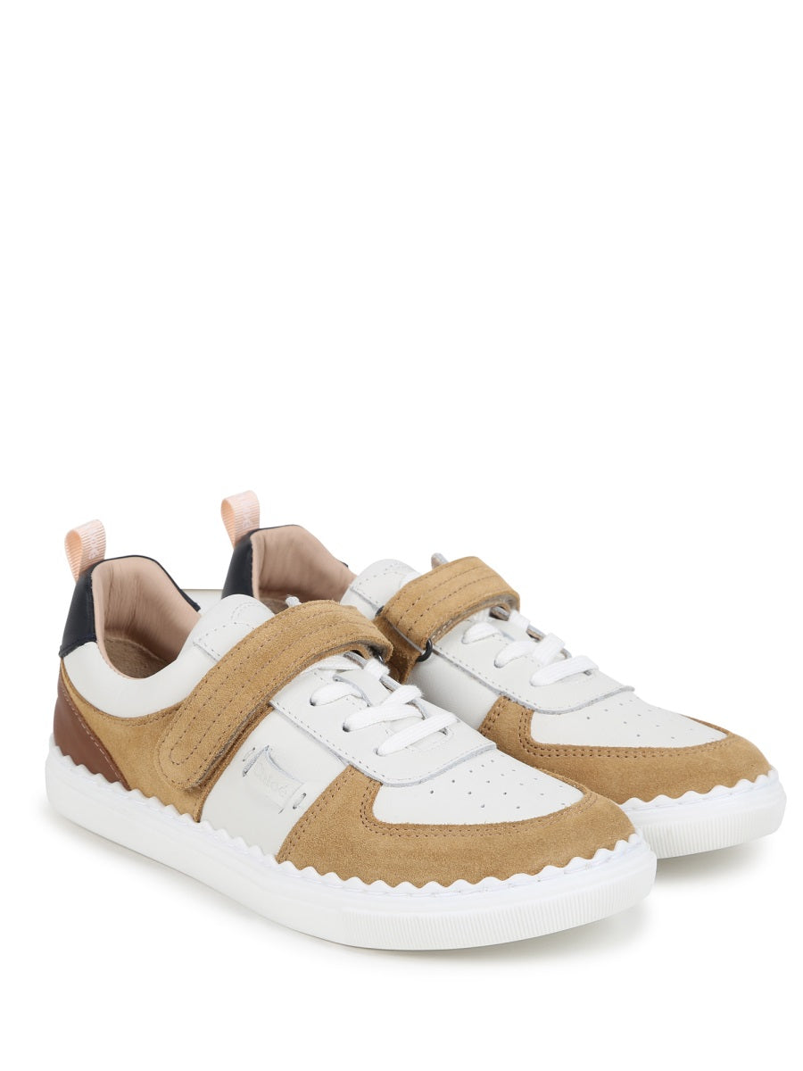 Leather Sneakers Beige Trainers