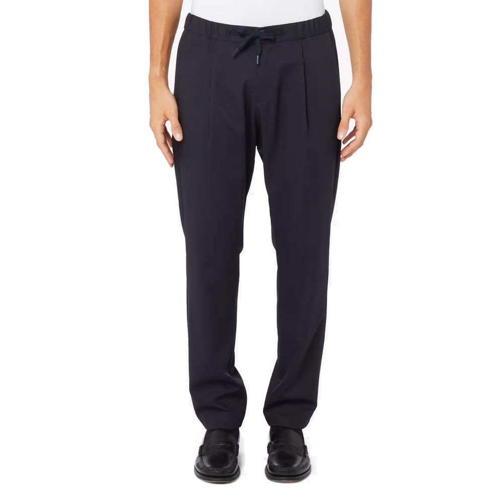Herno 100% Virgin wool jogger in black — view 2