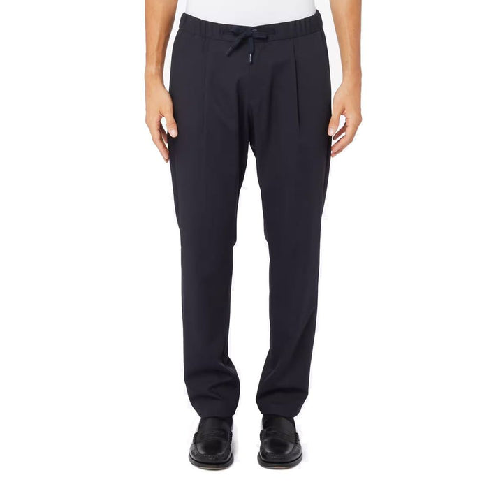 Herno 100% Virgin wool jogger in black — view 2