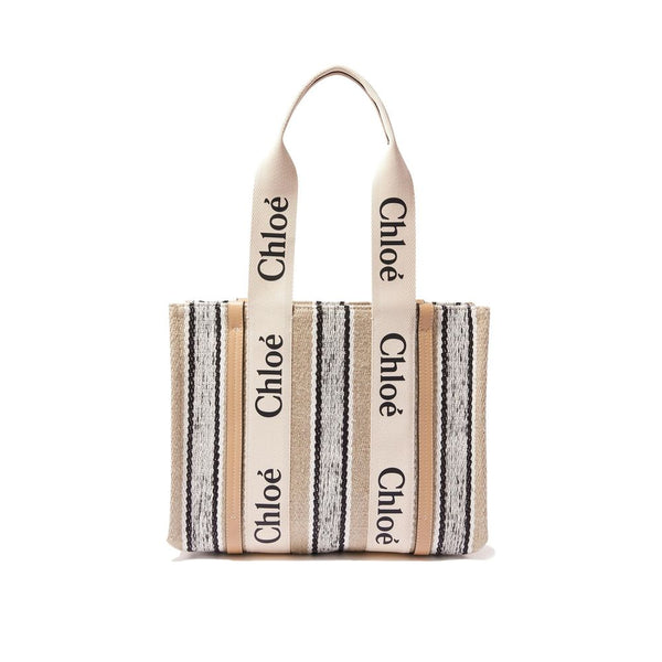 Chloé 100% Linen tote bag in beige