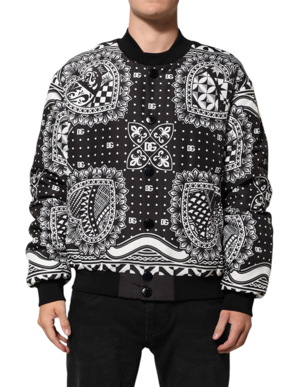 Dolce & Gabbana 100% Polyester bomber jacket in black