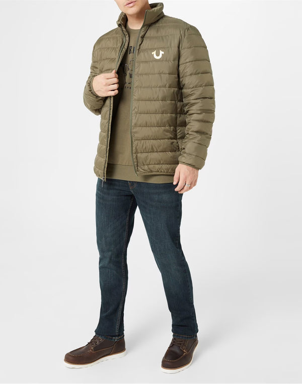 True Religion 100% Polyester puffer jacket in green