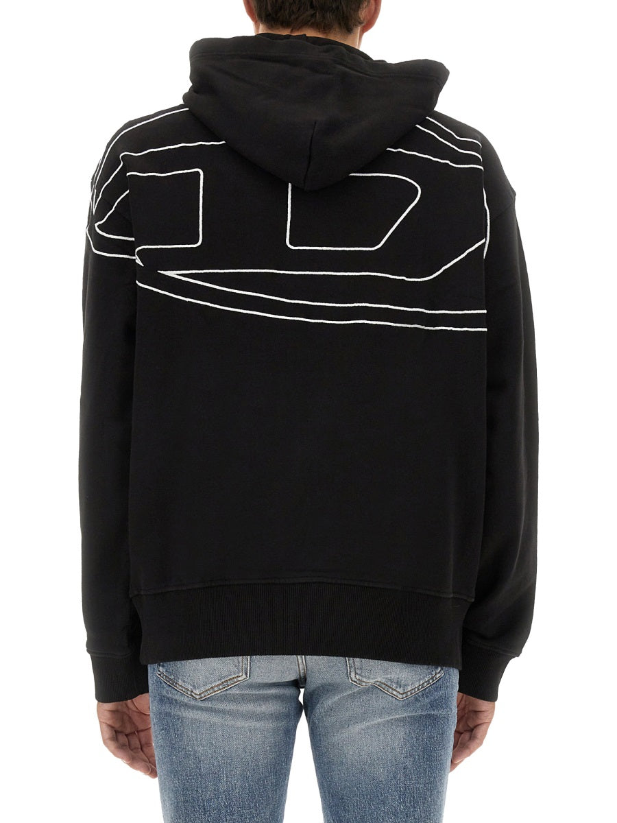 Sweatshirt With Logo Black Cotton T-shirts