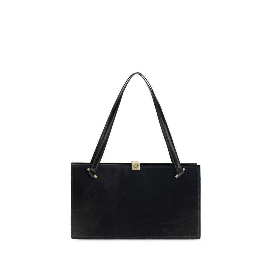 Versace 100% Calf Leather Bos Taurus shoulder bag in black