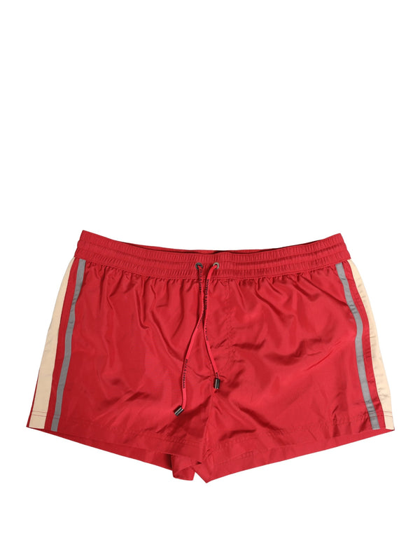 Dolce & Gabbana 100% Polyester (main); 85% Nylon swim shorts in red