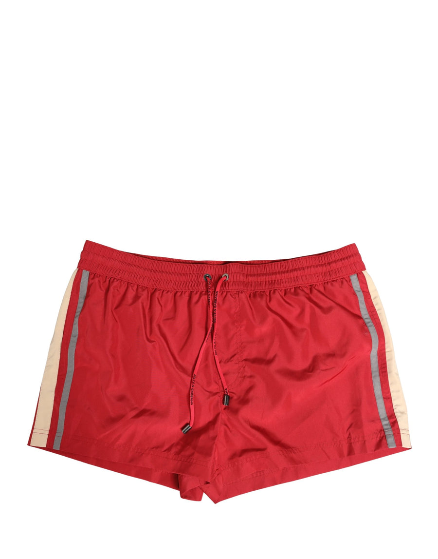 Dolce & Gabbana 100% Polyester (main); 85% Nylon swim shorts in red