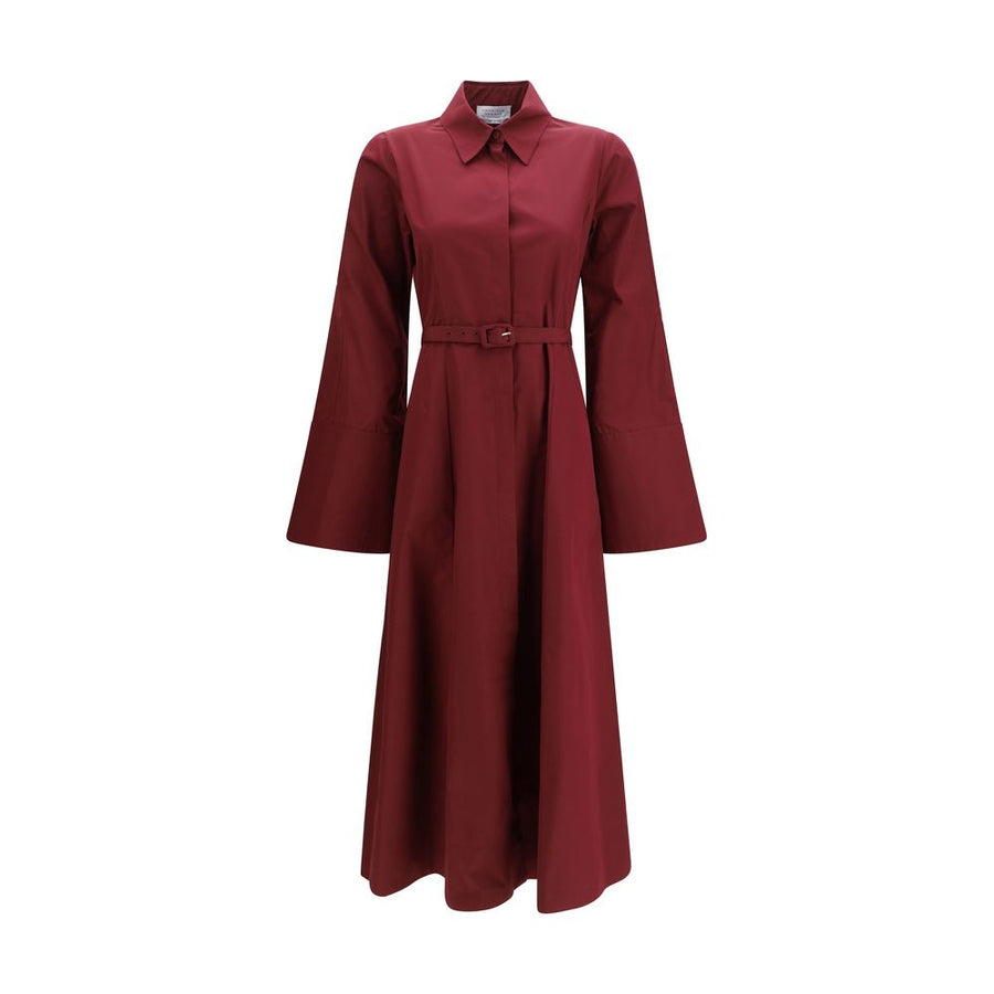 Gabriela Hearst 100% Cotton shirtdress in burgundy