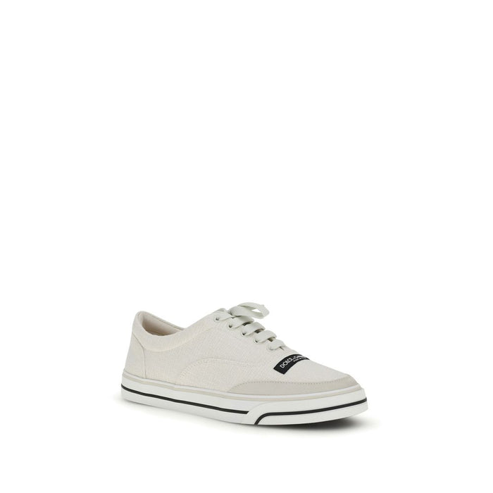 Dolce & Gabbana Upper: 50% Linen sneaker in white — view 2