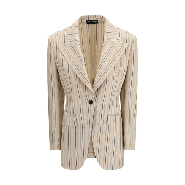 Dolce & Gabbana 100% Viscose (outer); 76% Acetate blazer in beige