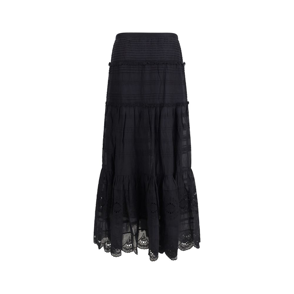 Marant Etoile 34% Viscose skirt in black — view 2