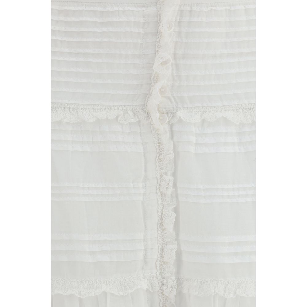 Marant Etoile 34% Viscose skirt in white — view 3