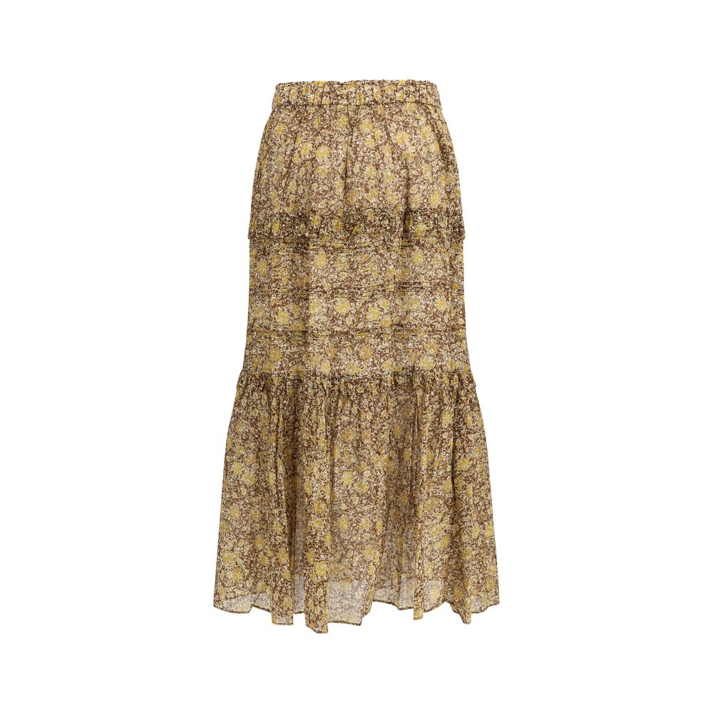 Marant Etoile 100% Cotton skirt in purple — view 2