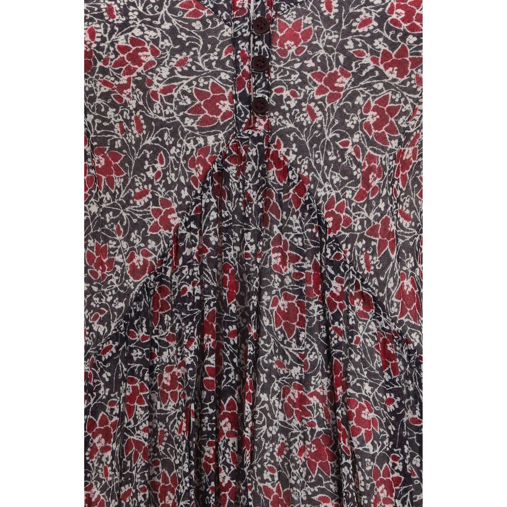 Marant Etoile 100% Cotton dress in purple — view 3