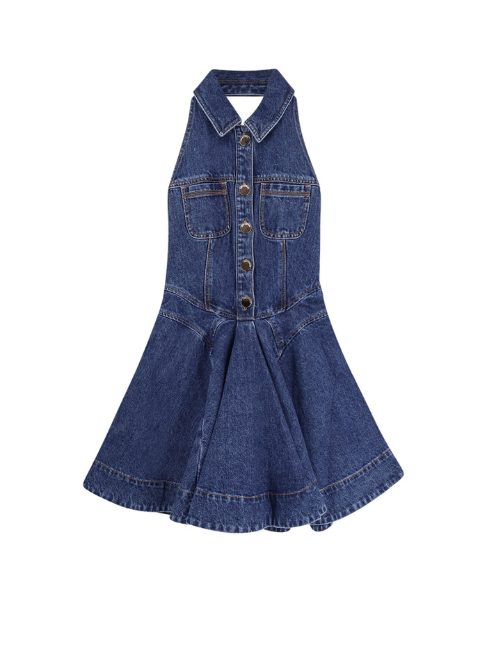 Self Portrait Dresses Blue Cotone