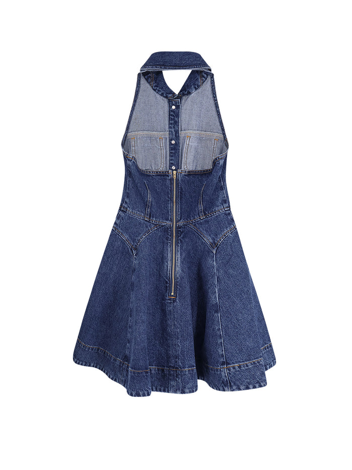 Self Portrait Dresses Blue Cotone