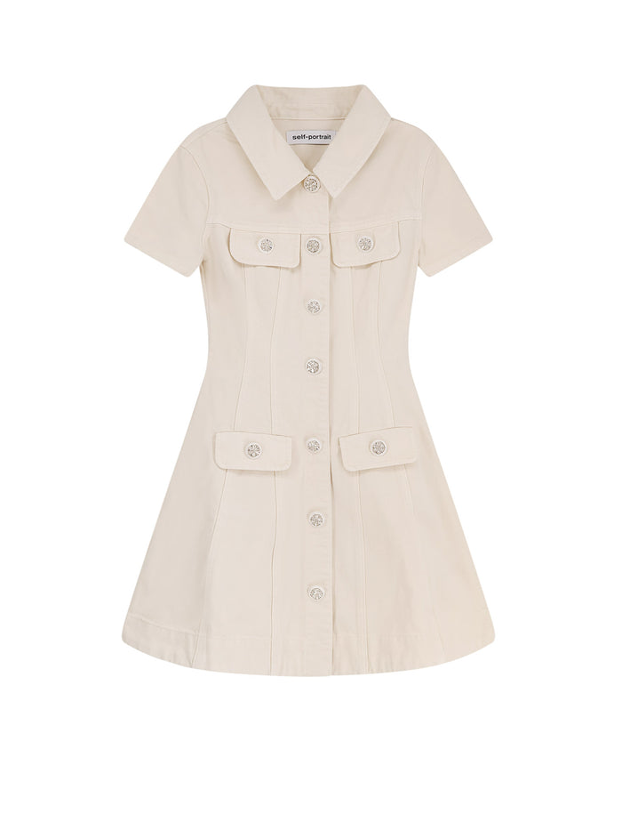 Self Portrait Dresses White Cotone