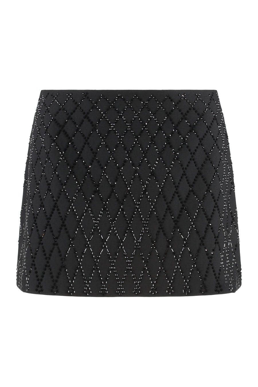 Miniskirt Memory Black With Rhinestones Polyester Skirt
