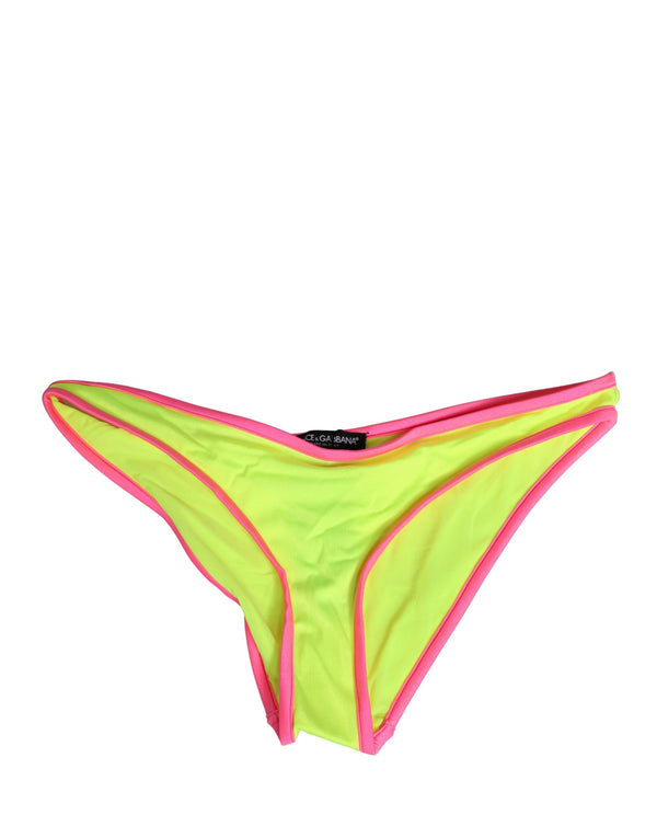 Dolce & Gabbana 80% Nylon 20% Elastane bikini bottom in yellow