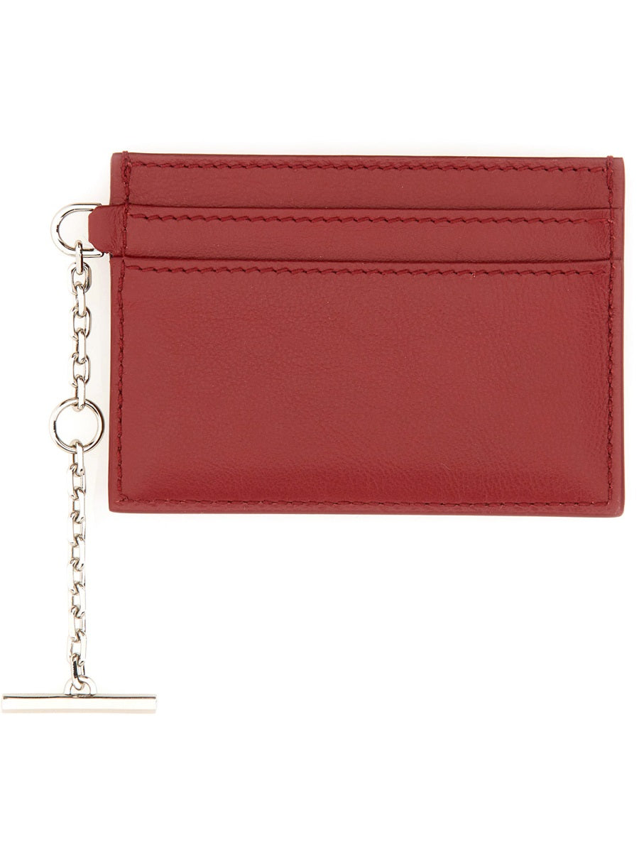 Sling Card Holder Red Leather Wallets & Purses