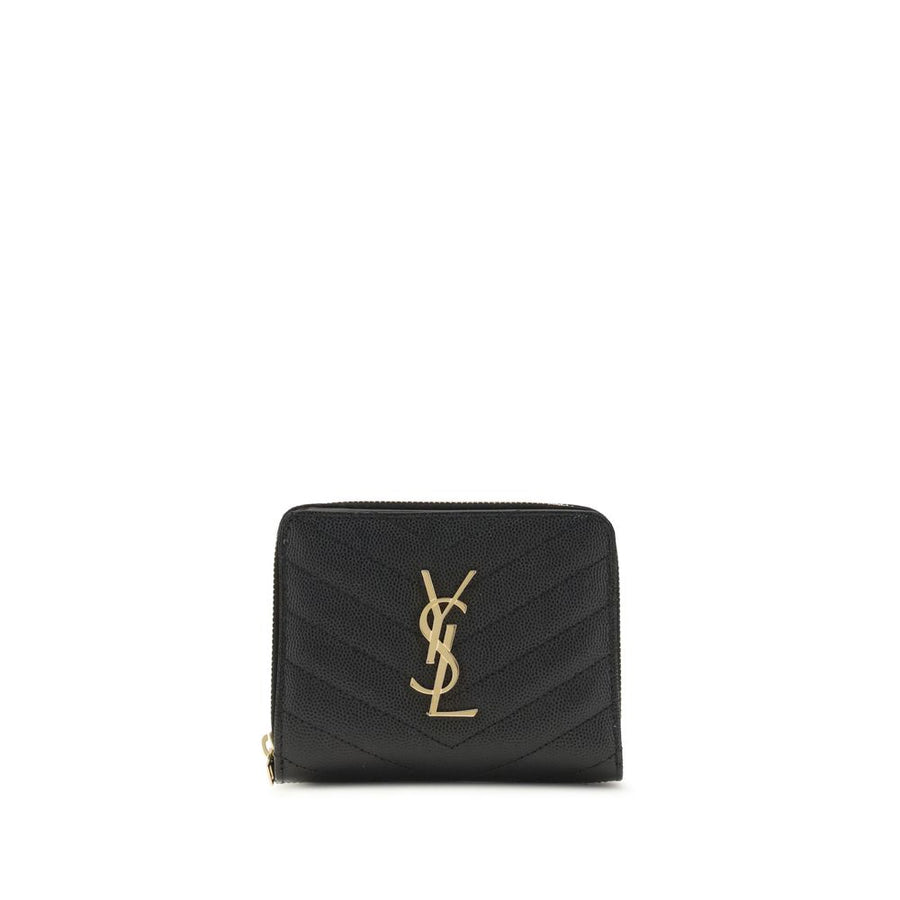 Saint Laurent 100% Calf Leather Bos Taurus wallet in black