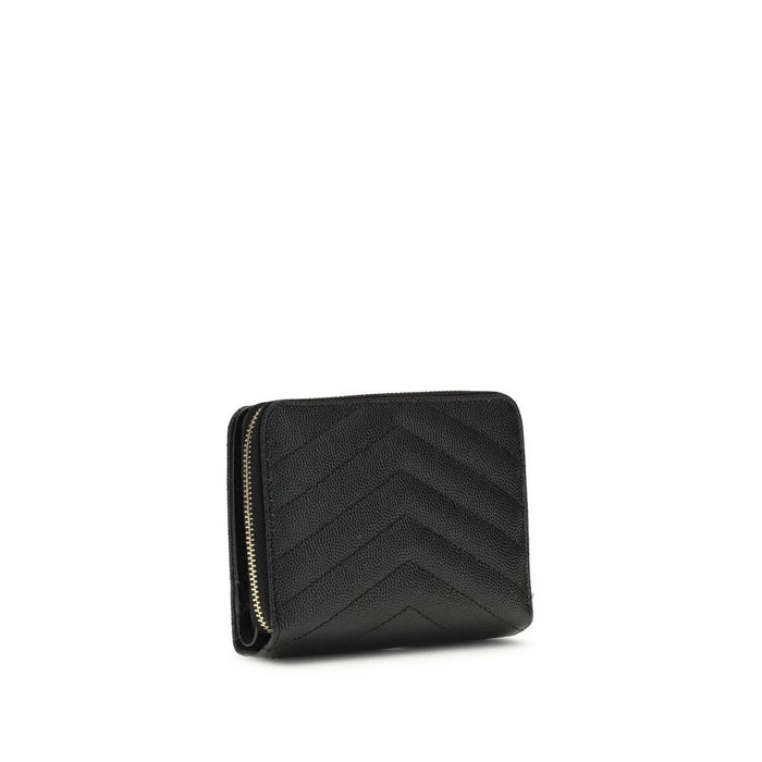 Saint Laurent 100% Calf Leather Bos Taurus wallet in black — view 2