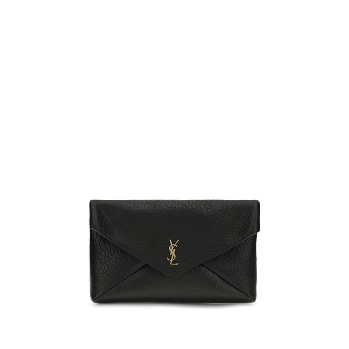 Saint Laurent 100% Lambskin Leather clutch in black