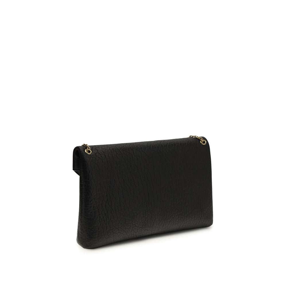 Saint Laurent 100% Lambskin Leather clutch in black — view 3