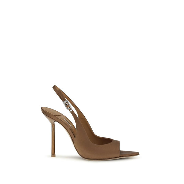 Le Silla 100% Silk heel in brown