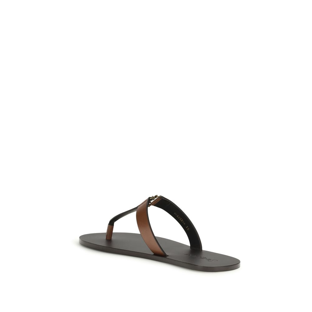 Saint Laurent 100% Calf Leather Bos Taurus sandals in brown — view 3