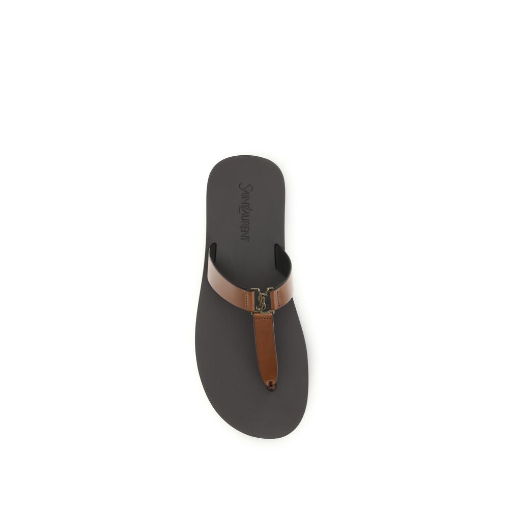Saint Laurent 100% Calf Leather Bos Taurus sandals in brown — view 4