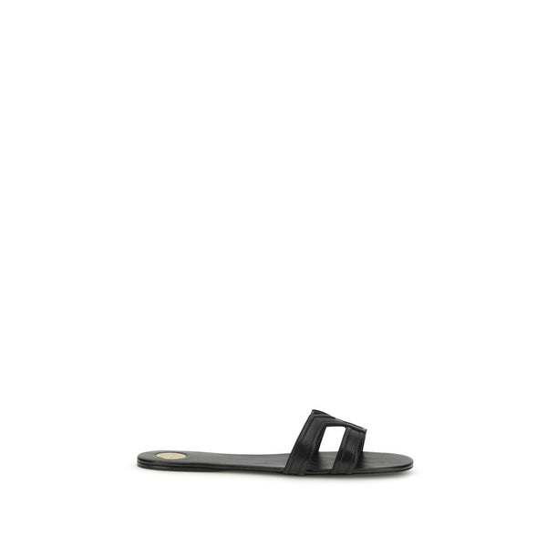 Saint Laurent 100% Calf Leather Bos Taurus sandals in black
