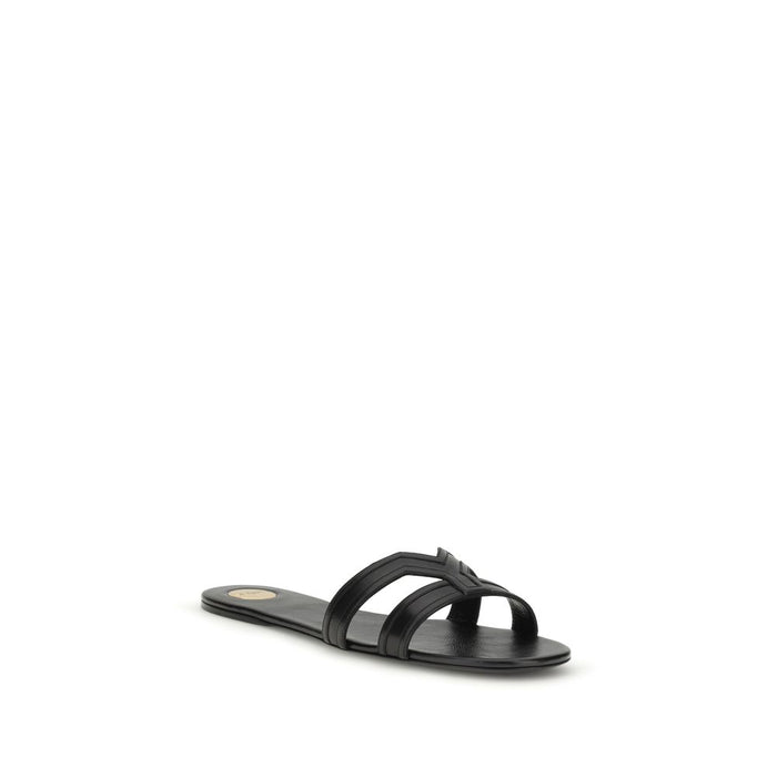 Saint Laurent 100% Calf Leather Bos Taurus sandals in black — view 2