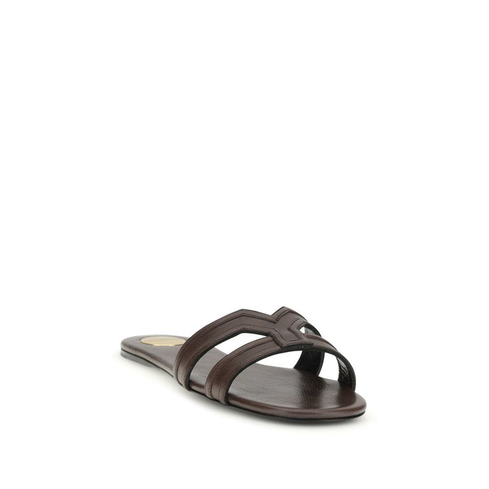Saint Laurent 100% Calf Leather Bos Taurus sandals in brown — view 2