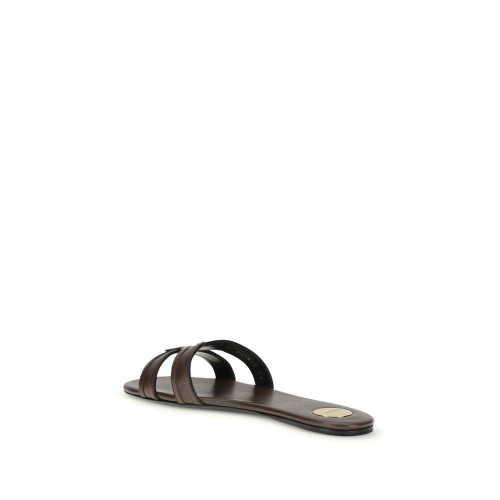 Saint Laurent 100% Calf Leather Bos Taurus sandals in brown — view 3
