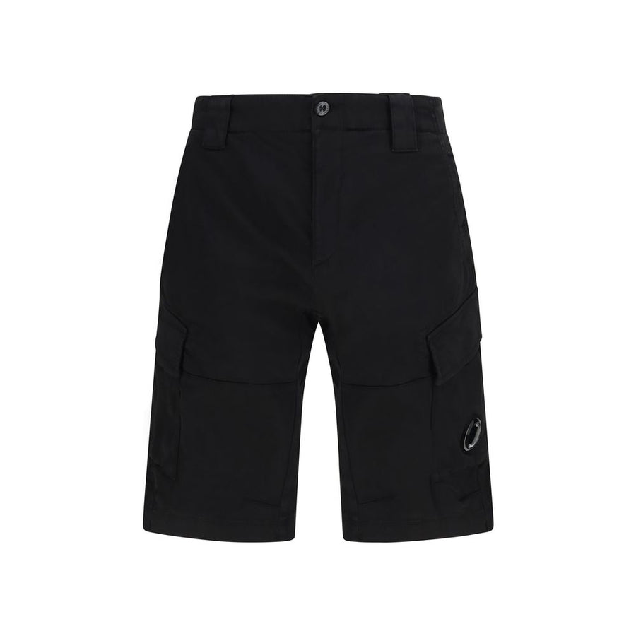 C.P. Company 98% Cotton 2% Elastane bermuda shorts in black