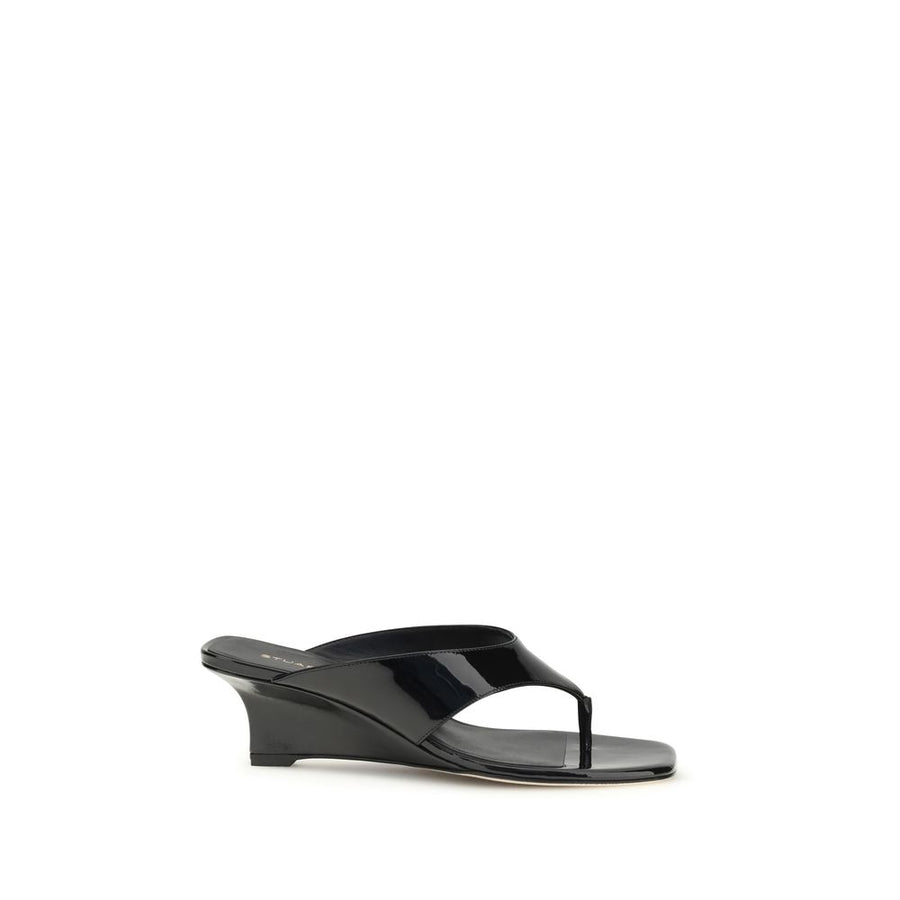 Stuart Weitzman 100% Calf Leather Bos Taurus sandals in black